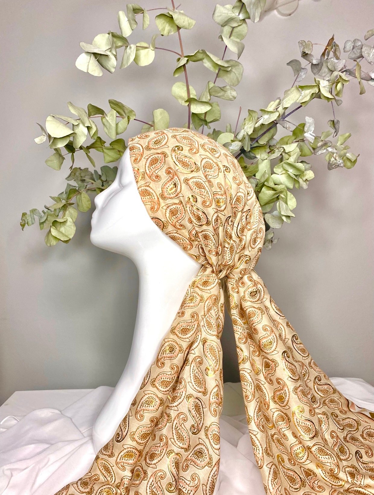 Imprimé beige marron gold