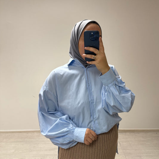CHEMISE OVERSIZE BLEU