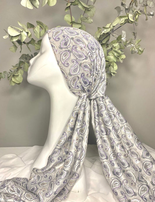 Imprimé mauve gris